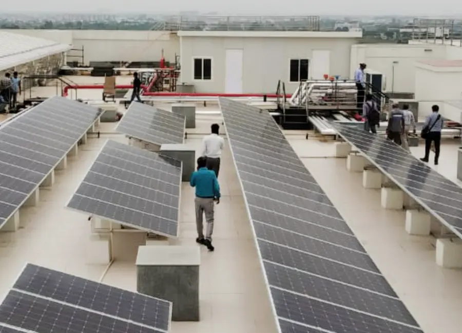 Solar panel installation project